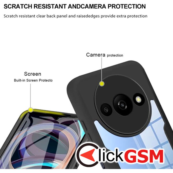 Techsuit - ColorVerse 360 Series + Screen Protector - Xiaomi Redmi A3 / Redmi A3x - Black