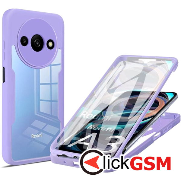 Techsuit - ColorVerse 360 Series + Screen Protector - Xiaomi Redmi A3 / Redmi A3x - Purple
