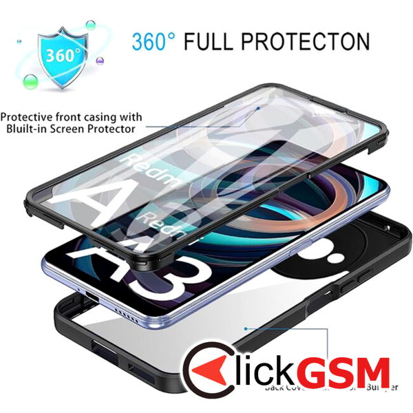 Techsuit - ColorVerse 360 Series + Screen Protector - Xiaomi Redmi A3 / Redmi A3x - Purple