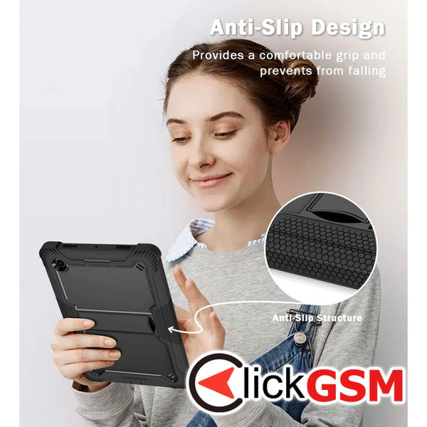 Techsuit - Rugged TabShell + Screen Protector - Samsung Galaxy Tab A8 10.5 (2021) - Black