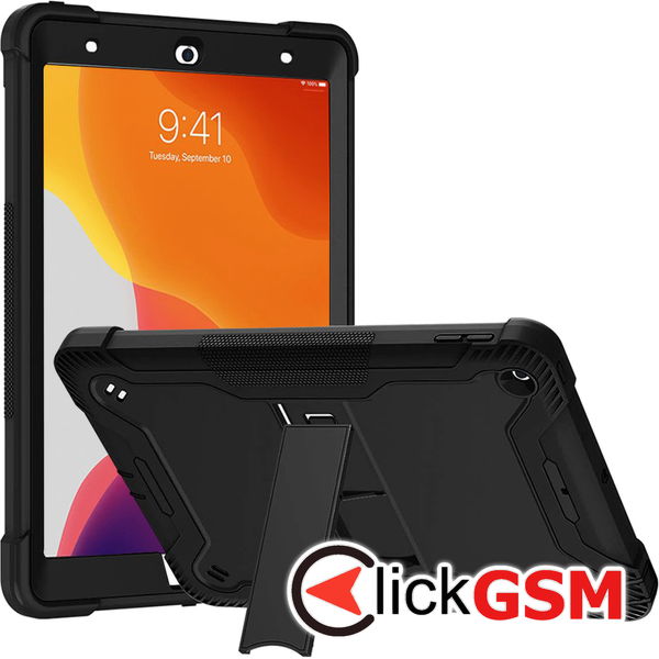 Techsuit - Rugged TabShell + Screen Protector - iPad 10.2 (2019/2020/2021) - Black