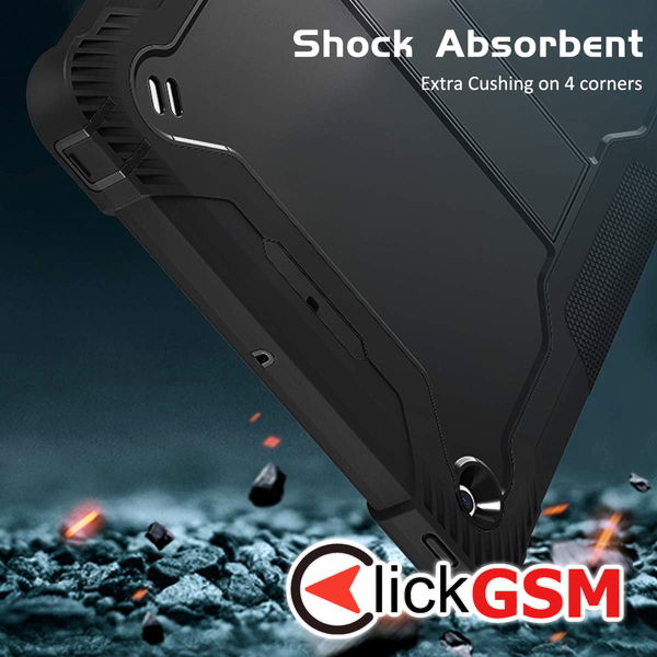 Techsuit - Rugged TabShell + Screen Protector - iPad 10.2 (2019/2020/2021) - Black