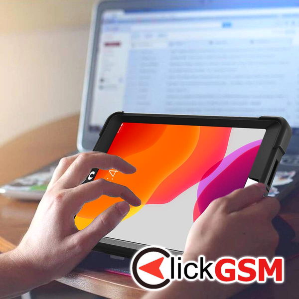 Techsuit - Rugged TabShell + Screen Protector - iPad 10.2 (2019/2020/2021) - Black