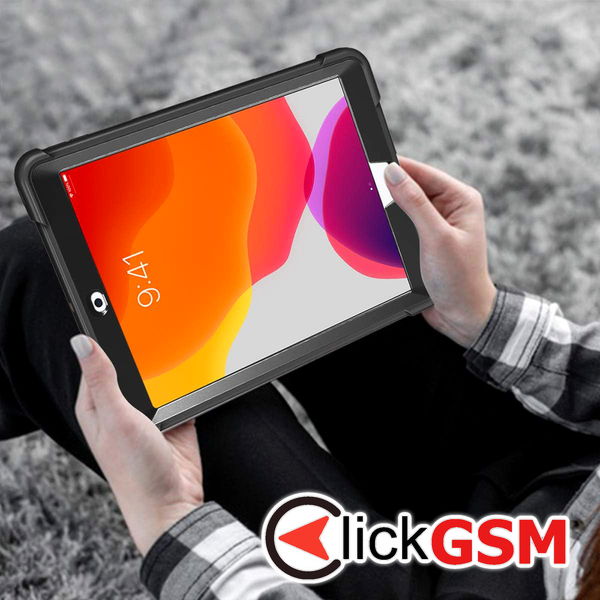 Techsuit - Rugged TabShell + Screen Protector - iPad 10.2 (2019/2020/2021) - Black