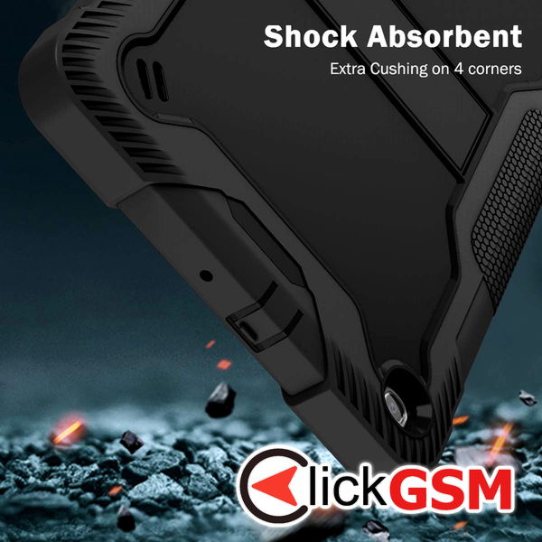 Techsuit - Rugged TabShell + Screen Protector - Samsung Galaxy Tab A 10.1 2019 T510/T515 - Black