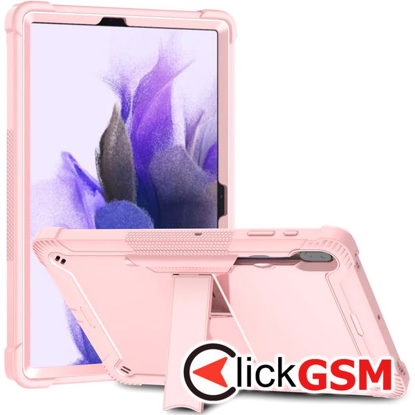 Techsuit - Rugged TabShell + Screen Protector - Samsung Galaxy Tab S7 Plus / S8 Plus - Rose Gold