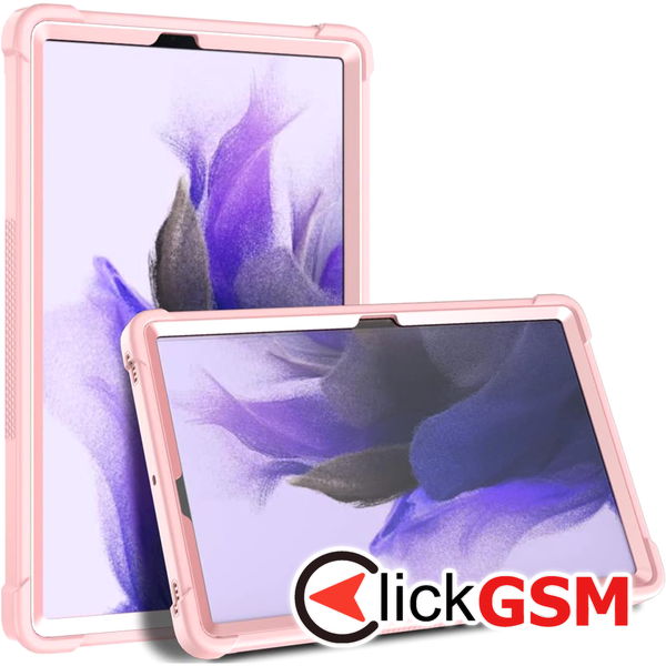 Techsuit - Rugged TabShell + Screen Protector - Samsung Galaxy Tab S7 Plus / S8 Plus - Rose Gold