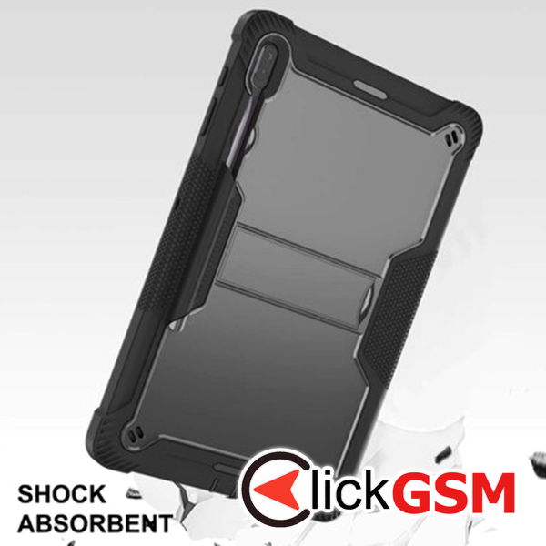 Techsuit - Rugged TabShell + Screen Protector - Samsung Galaxy Tab S7 FE - Black