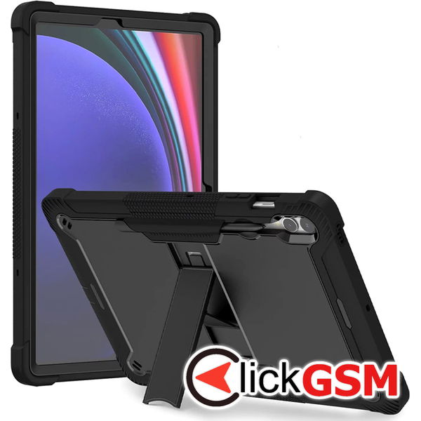 Techsuit - Rugged TabShell + Screen Protector - Samsung Galaxy Tab S9 Plus / S10 Plus - Black