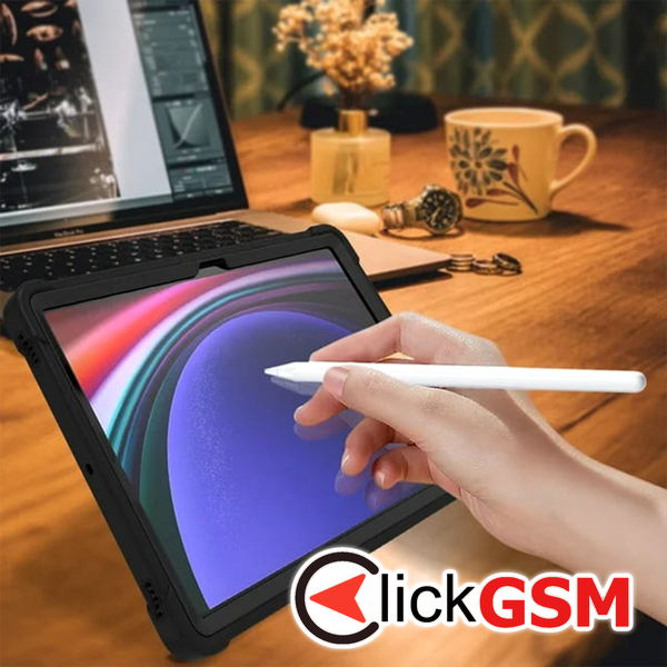 Techsuit - Rugged TabShell + Screen Protector - Samsung Galaxy Tab S9 Plus / S10 Plus - Black