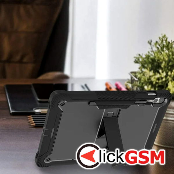 Techsuit - Rugged TabShell + Screen Protector - Samsung Galaxy Tab S9 Plus / S10 Plus - Black