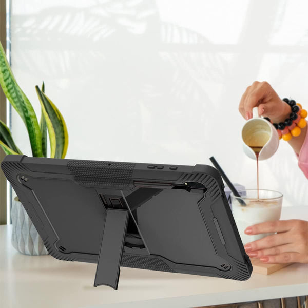 Techsuit - Rugged TabShell + Screen Protector - Samsung Galaxy Tab S8 Ultra / S9 Ultra / S10 Ultra - Black