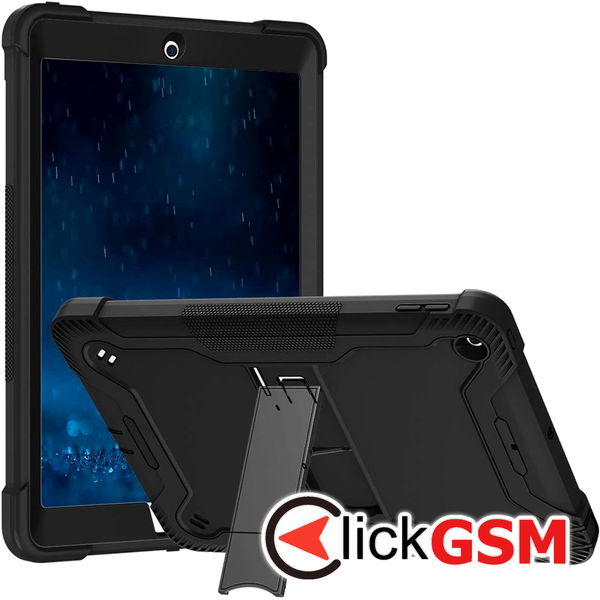 Techsuit - Rugged TabShell + Screen Protector - iPad 9.7 (2017 / 2018) - Black