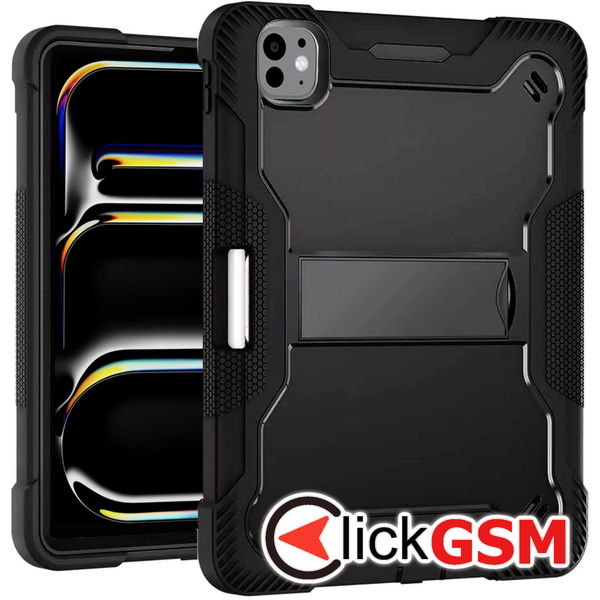 Techsuit - Rugged TabShell + Screen Protector - iPad Pro 11 (2024) - Black