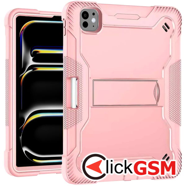 Techsuit - Rugged TabShell + Screen Protector - iPad Pro 11 (2024) - Rose Gold