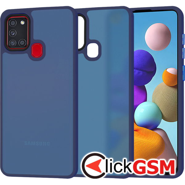 Techsuit - HaloFrost Series - Samsung Galaxy A21s - Deep Blue