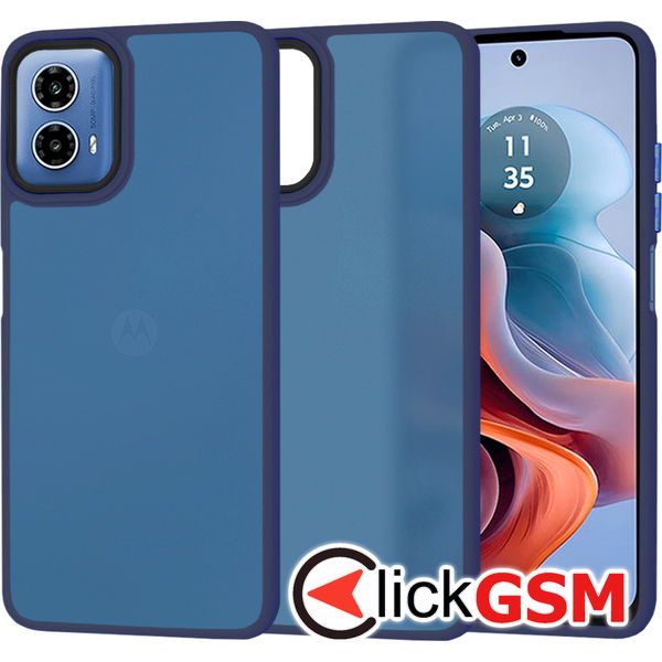 Techsuit - HaloFrost Series - Motorola Moto G34 / Moto G45 - Deep Blue