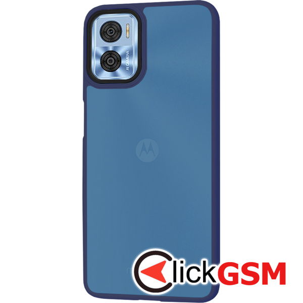 Techsuit - HaloFrost Series - Motorola Moto E22 / Moto E22i - Deep Blue