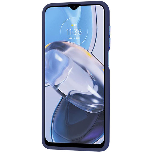 Techsuit - HaloFrost Series - Motorola Moto E22 / Moto E22i - Deep Blue