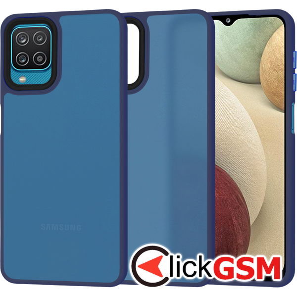 Techsuit - HaloFrost Series - Samsung Galaxy A12 / A12 Nacho / M12 / F12 - Deep Blue