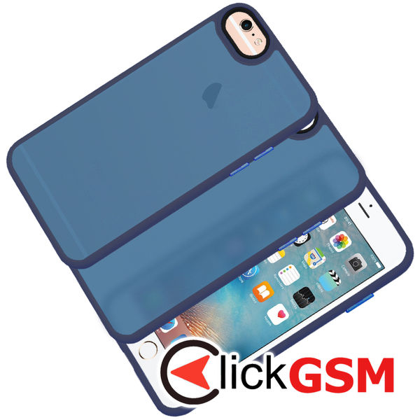 Techsuit - HaloFrost Series - iPhone 6 / 6s / 7 / 8 / SE 2, SE 2020 / SE 3, SE 2022 - Deep Blue