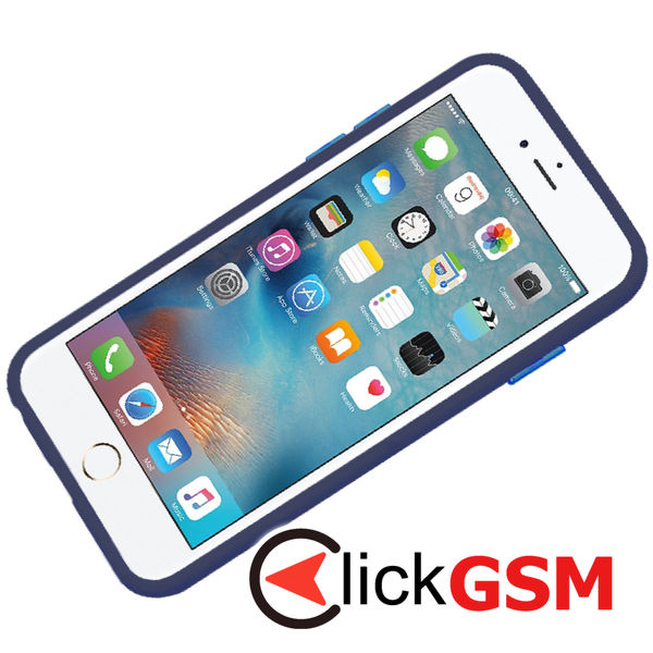 Techsuit - HaloFrost Series - iPhone 6 / 6s / 7 / 8 / SE 2, SE 2020 / SE 3, SE 2022 - Deep Blue