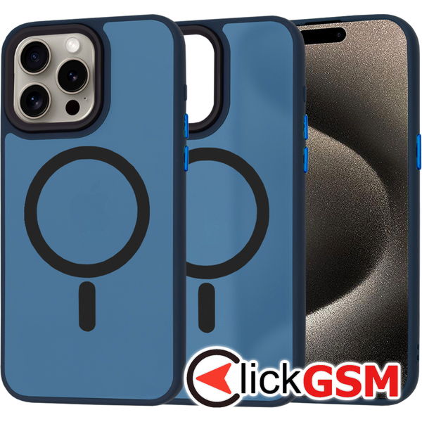 Techsuit - HaloFrost MagSafe Series - iPhone 15 Pro Max - Deep Blue