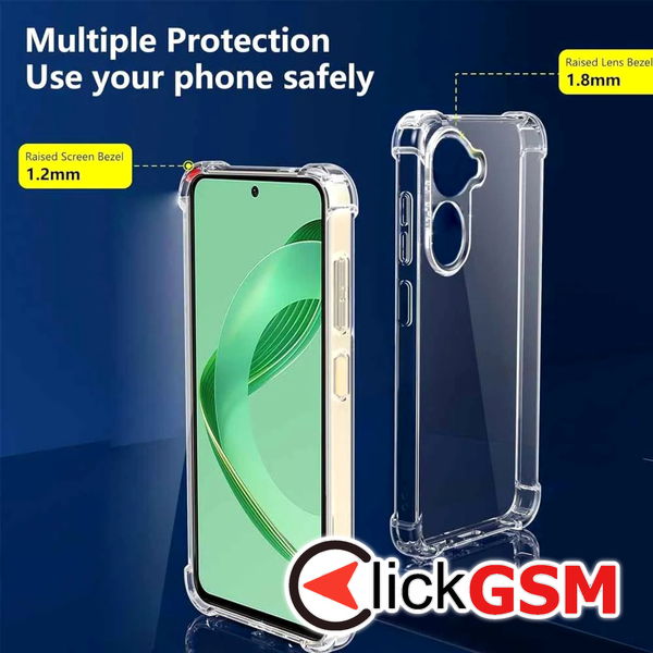 Techsuit - Shockproof Clear Silicone - Huawei nova 11 SE / 12 SE - Clear