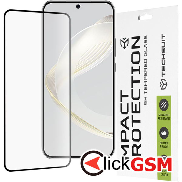Techsuit - 111D Full Cover / Full Glue Glass - Huawei nova 11 / nova 12s - Black