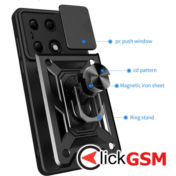 Techsuit - CamShield Series - Xiaomi Redmi Note 13 Pro 4G / Poco M6 Pro 4G - Rose Gold