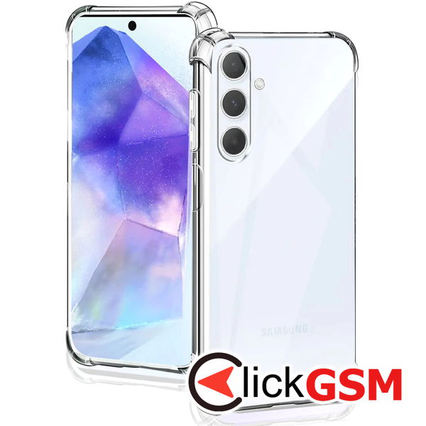 Techsuit - Shockproof Clear Silicone - Samsung Galaxy M55 - Clear