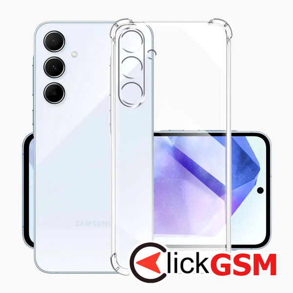 Techsuit - Shockproof Clear Silicone - Samsung Galaxy M55 - Clear