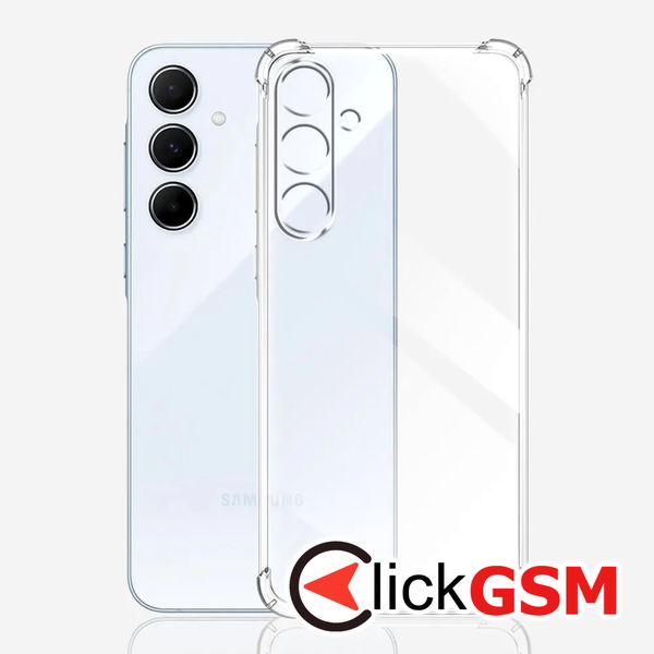 Techsuit - Shockproof Clear Silicone - Samsung Galaxy M55 - Clear