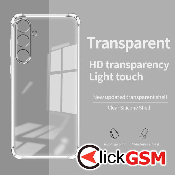 Techsuit - Shockproof Clear Silicone - Samsung Galaxy M55 - Clear
