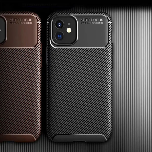 Techsuit - CarbonFiber - iPhone 12 / iPhone 12 Pro - Black
