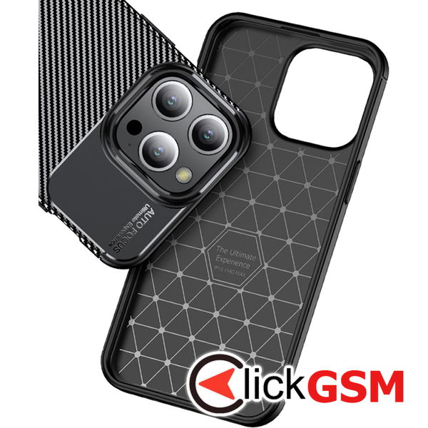 Techsuit - CarbonFiber - iPhone 12 Pro Max - Black