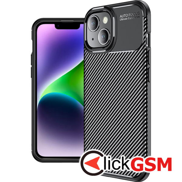 Techsuit - CarbonFiber - iPhone 14 - Black