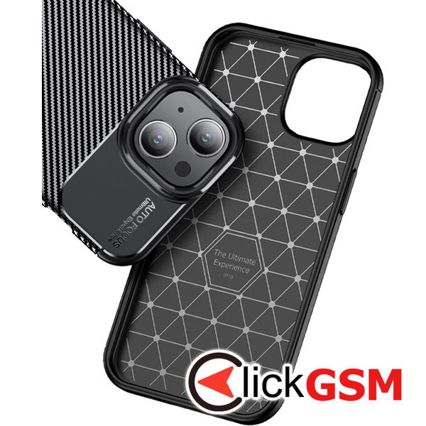 Techsuit - CarbonFiber - iPhone 14 - Black