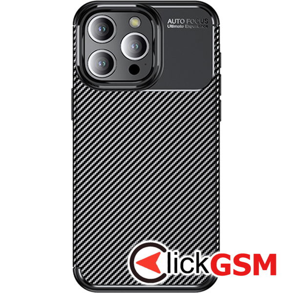Techsuit - CarbonFiber - iPhone 15 Pro Max - Black