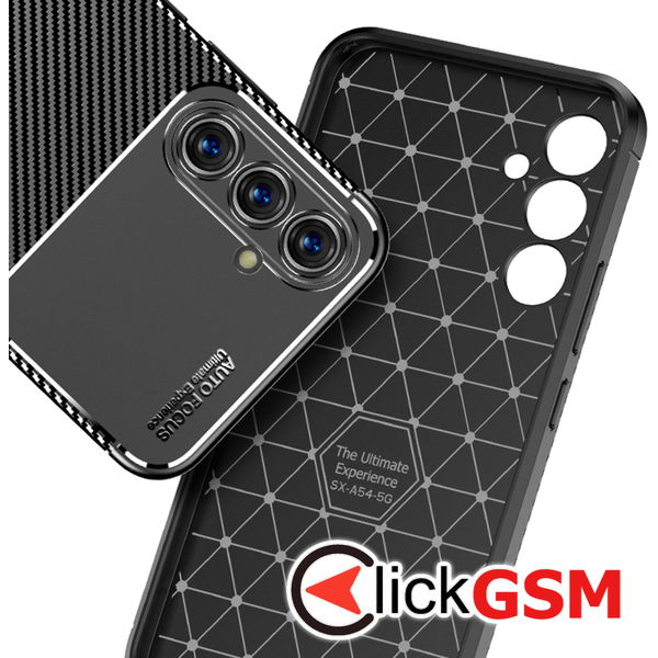 Techsuit - CarbonFiber - Samsung Galaxy A54 - Black