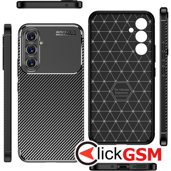Techsuit - CarbonFiber - Samsung Galaxy A54 - Black