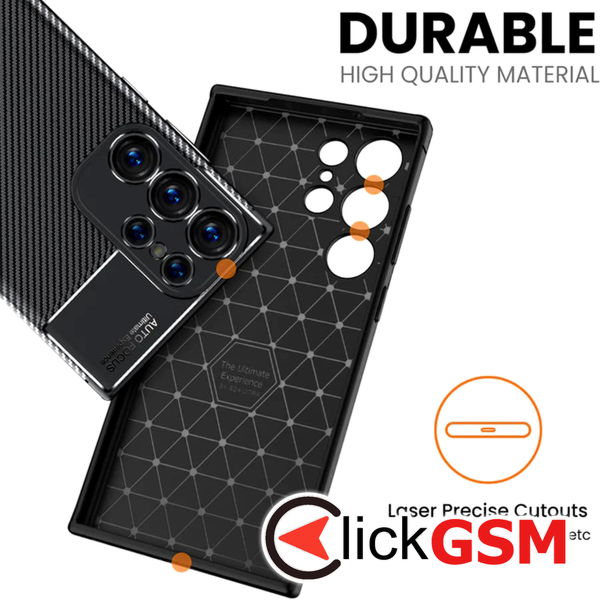 Techsuit - CarbonFiber - Samsung Galaxy S24 Ultra - Black