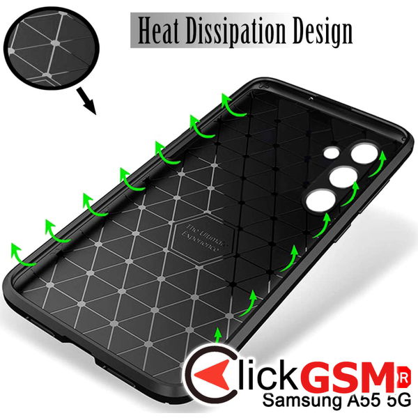 Techsuit - CarbonFiber - Samsung Galaxy A55 5G - Black