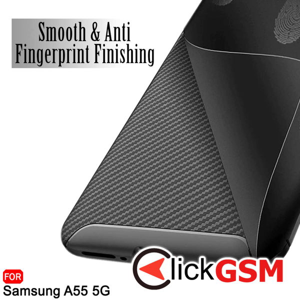 Techsuit - CarbonFiber - Samsung Galaxy A55 5G - Black