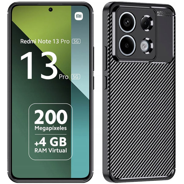 Techsuit - CarbonFiber - Xiaomi Redmi Note 13 Pro 5G / Poco X6 - Black