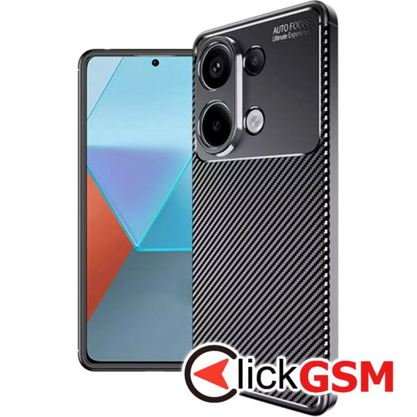 Techsuit - CarbonFiber - Xiaomi Redmi Note 13 Pro 4G / Poco M6 Pro 4G - Black