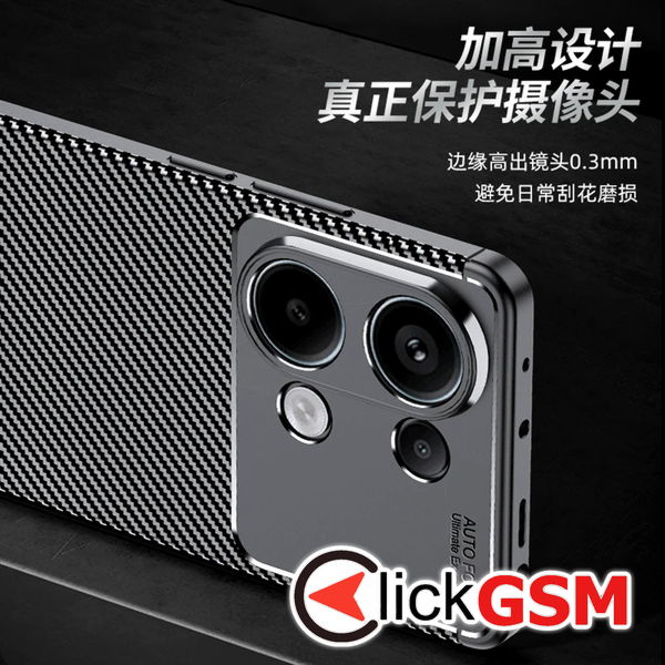 Techsuit - CarbonFiber - Xiaomi Redmi Note 13 Pro 4G / Poco M6 Pro 4G - Black