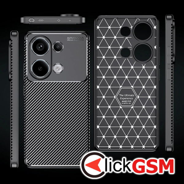 Techsuit - CarbonFiber - Xiaomi Redmi Note 13 Pro 4G / Poco M6 Pro 4G - Black
