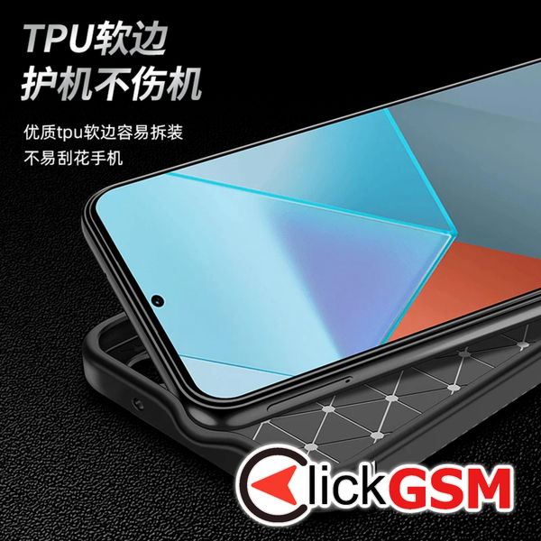 Techsuit - CarbonFiber - Xiaomi Redmi Note 13 Pro 4G / Poco M6 Pro 4G - Black