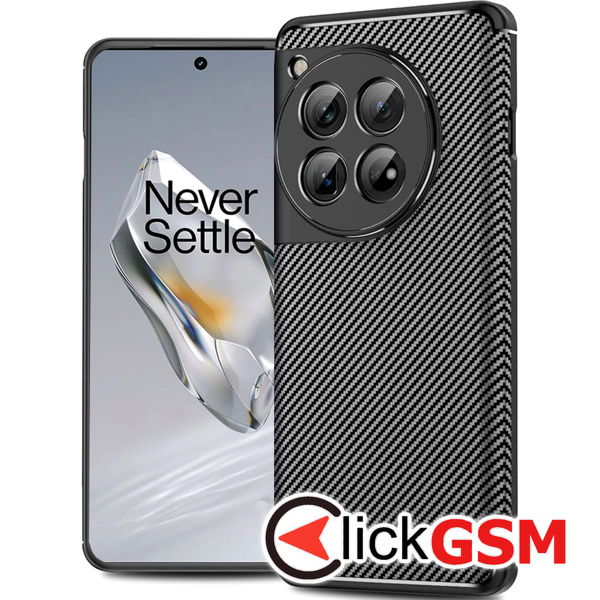 Techsuit - CarbonFiber - OnePlus 12 - Black